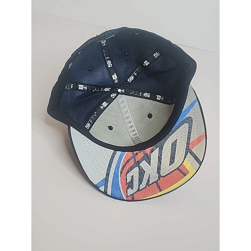 Oklahoma City Thunder New Era 59Fifty Hat Cap Blue 7 1/4 NBA Basketball
